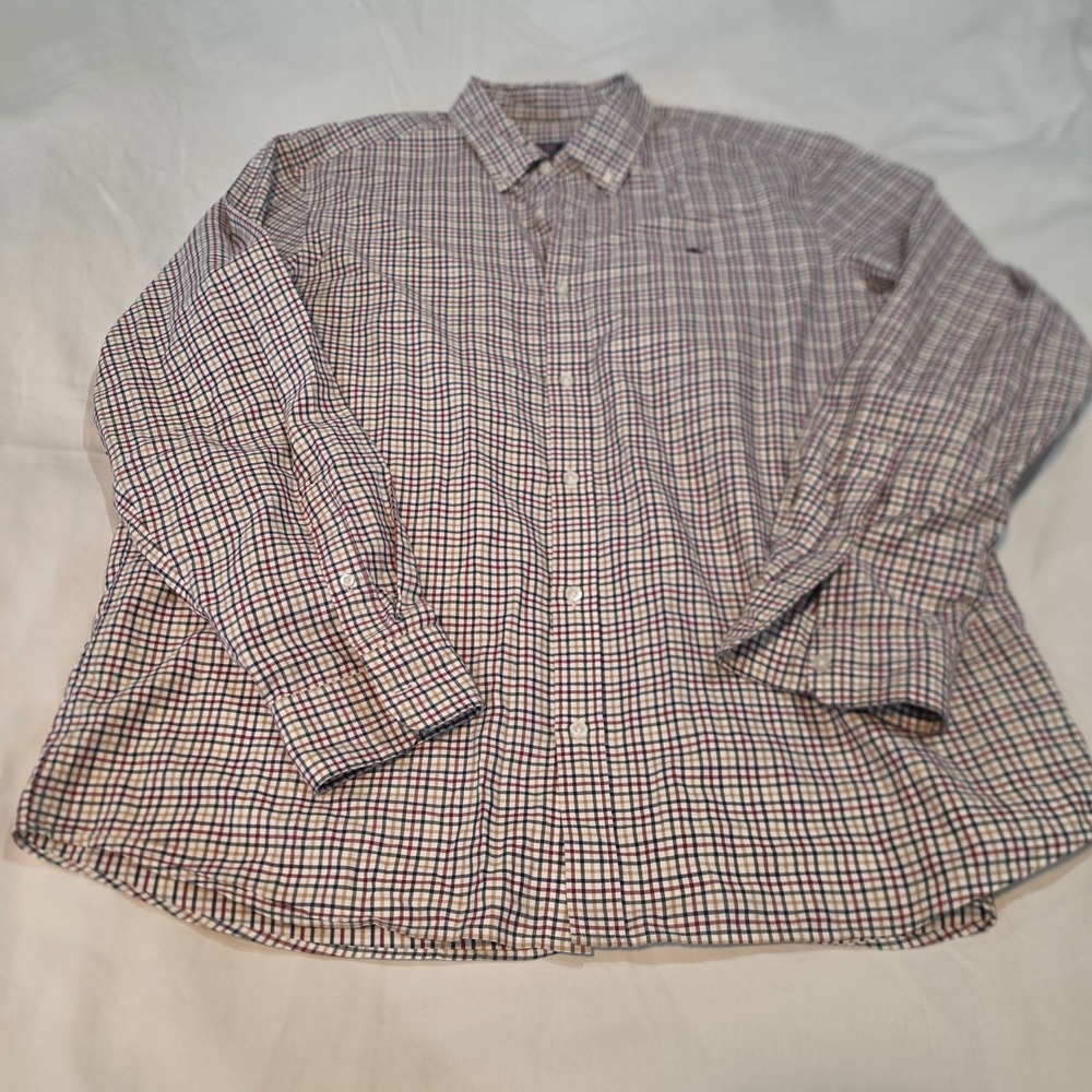 Vineyard Vines Button Down Mens XL Multi Color Excellent Tattersall 1W011837